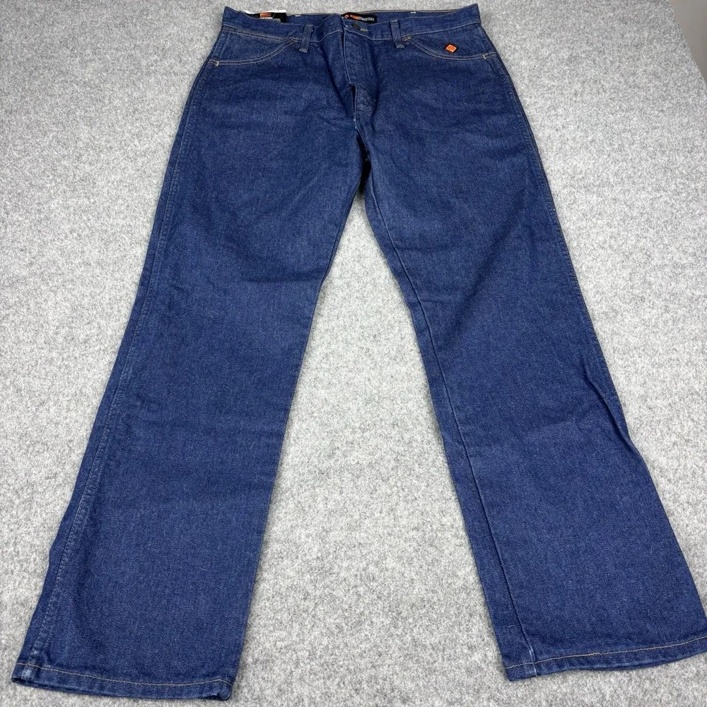 Wrangler Fr Jeans Mens 36x32 New With Tags Cat 2 Flame Resistant Blue Denim Work